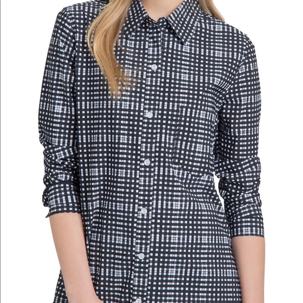 Lysse Women’s Long Button Down Shirt Sz XL